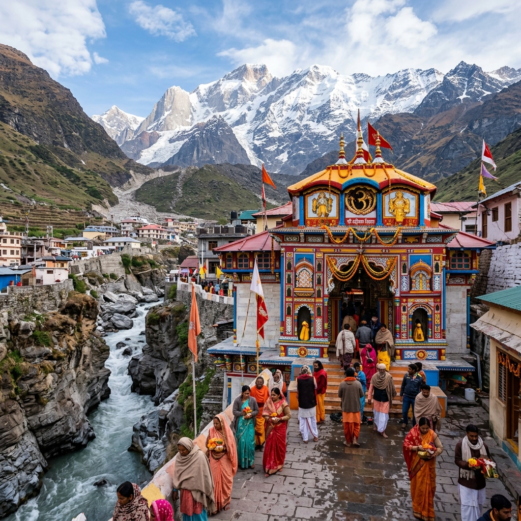 Rudra Tours & Travels guest trip moment in Badrinath Temple