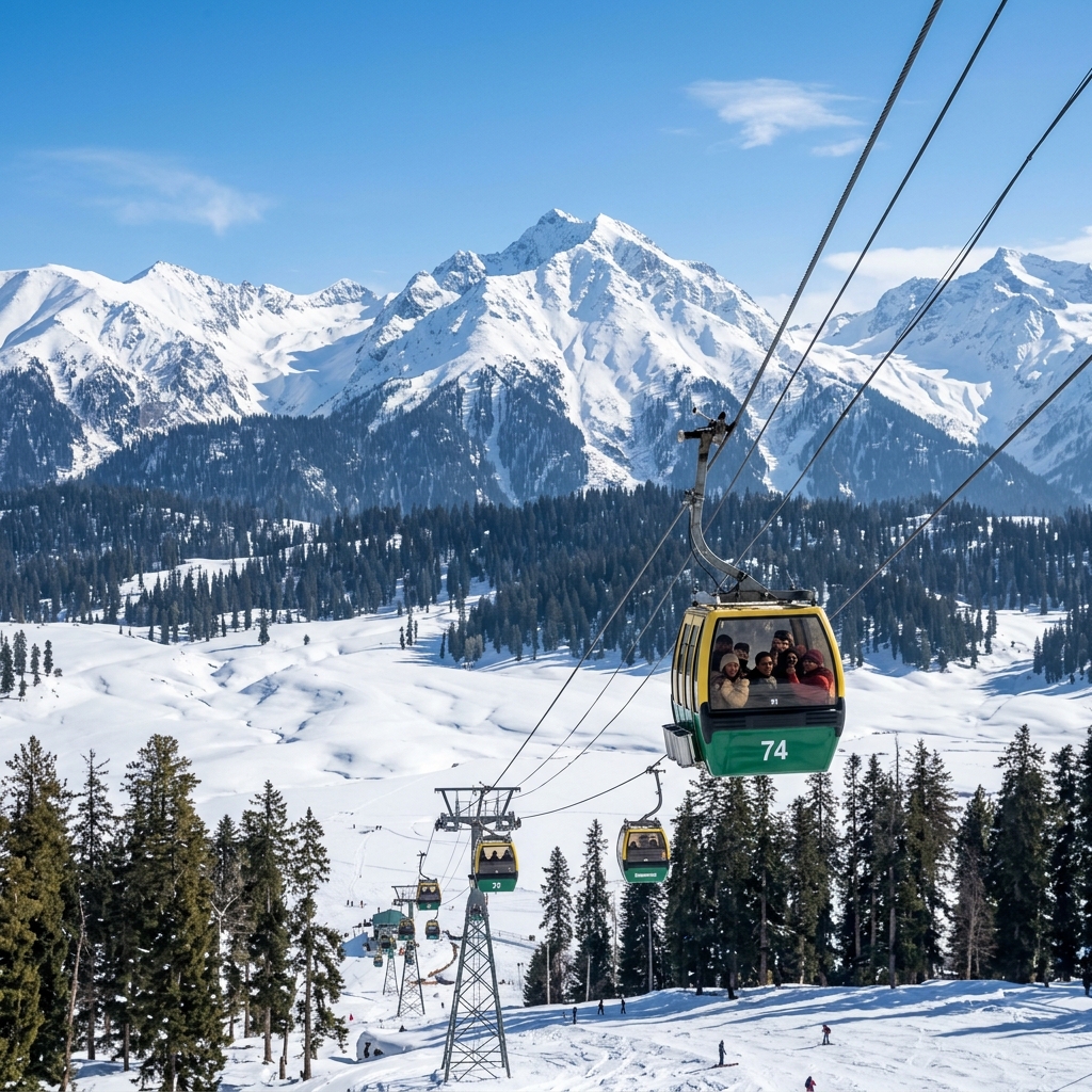 Rudra Tours & Travels guest trip moment in Gulmarg Gondola