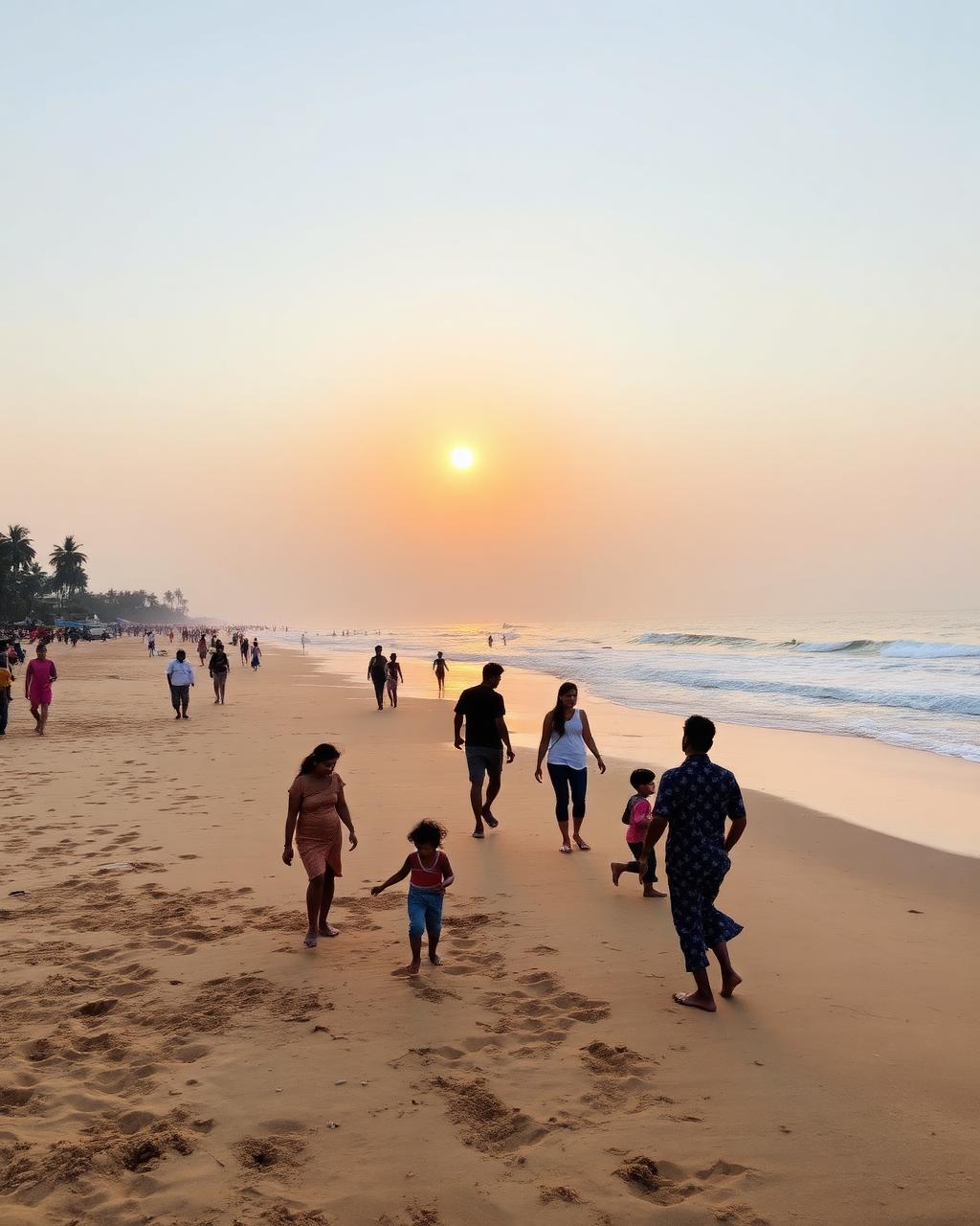 Beautiful destination view of Juhu Beach - India Tour
