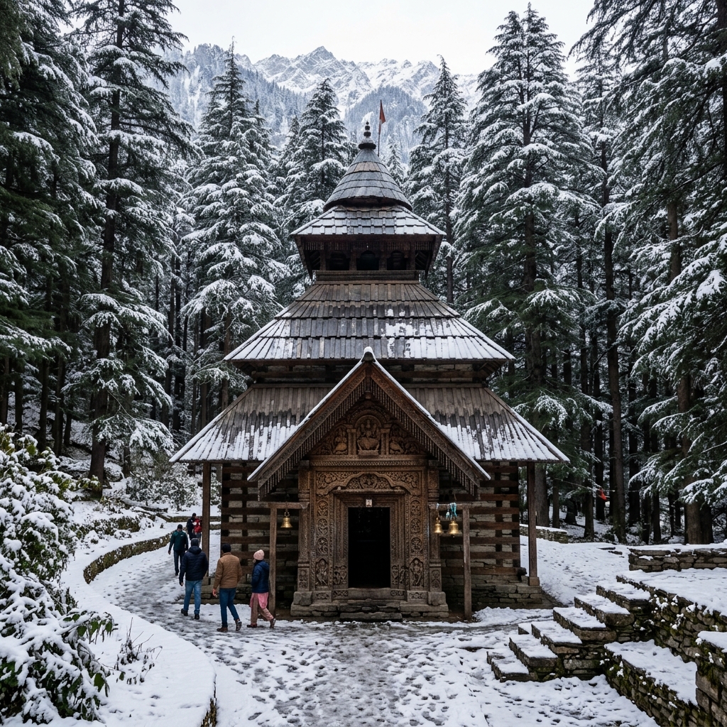 Rudra Tours & Travels guest trip moment in Manali Hadimba Temple