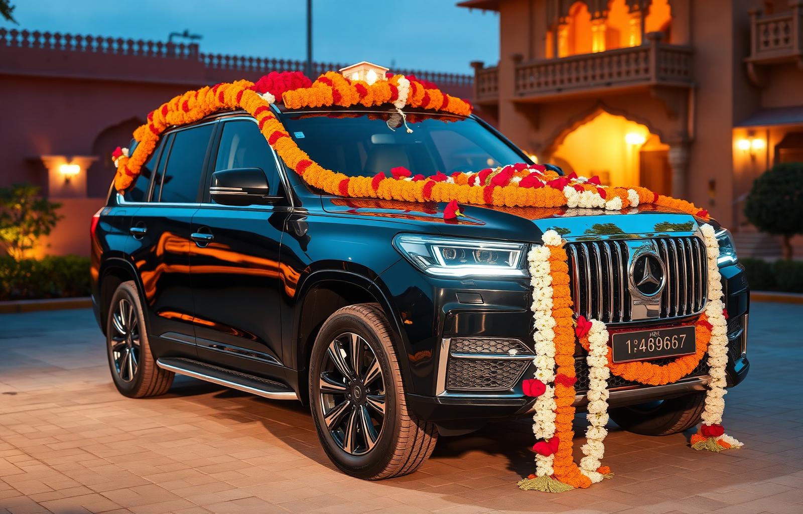 Wedding car — black premium SUV